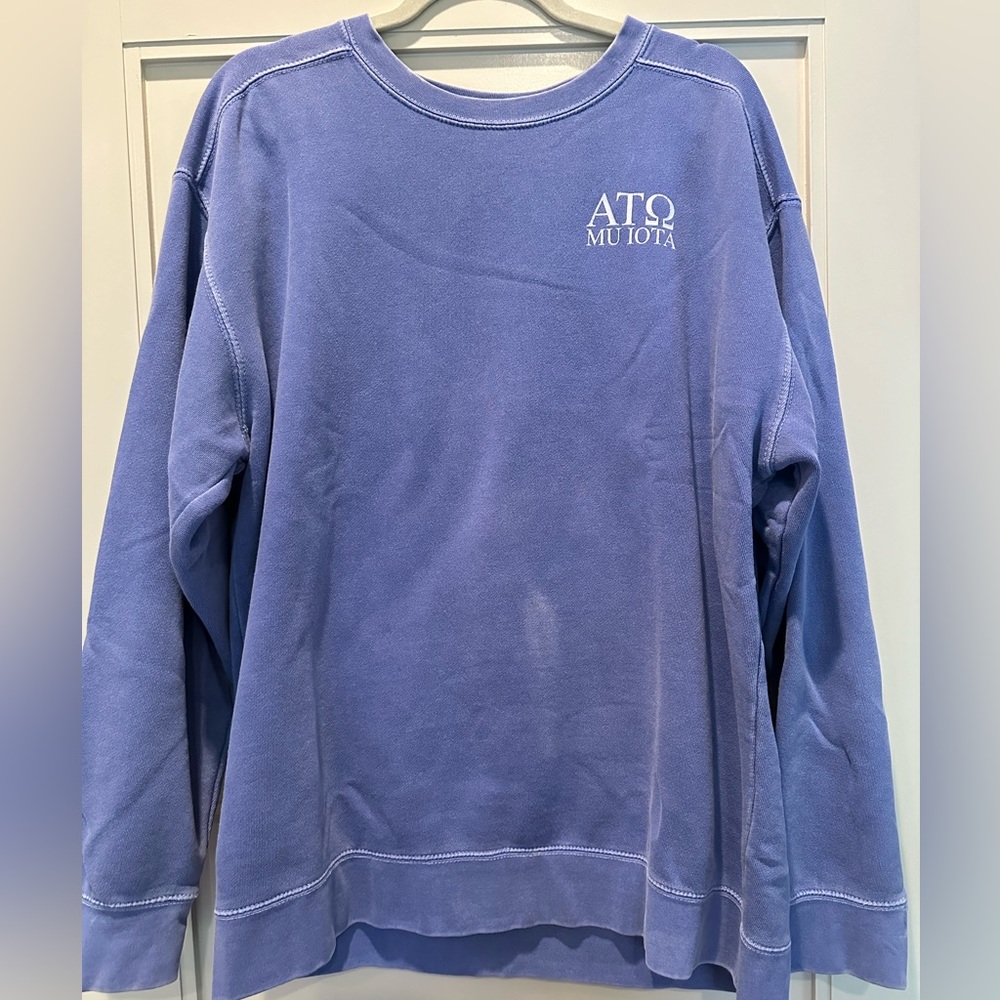 Alpha Tau Omega Fraternity Crew Neck - Comfort Colors Size Large